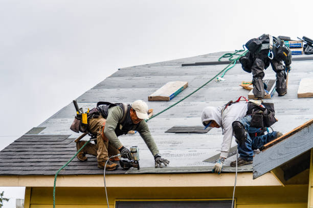 Professional Gutter Installation technician working in Henrietta, TX